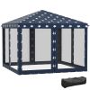 Outsunny 10' x 10' Pop Up Canopy Tent with Netting, Instant Gazebo, Ez up Screen House Room with Carry Bag, Height Adjustable, for Outdoor, Garden, Pa