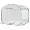 Outsunny 7' x 7' x 6' Portable Walk-in Greenhouse, Pop-up Setup, Outdoor Garden Hot House, Hobby Greenhouse Tent with Zipper Door for Growing Flowers,