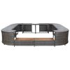 Square Spa Surround Gray 105.5"x105.5" x 21.7" Poly Rattan