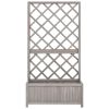 Garden Trellis Planter Gray 27.6"x11.8"x53.1" Solid Firwood