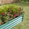 Metal Raised Garden Bed, Rectangle Raised Planter 4√ó2√ó1ft for Flowers Plants, Vegetables Herb Veezyo Green