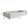 Raised Garden Bed Outdoor, 6√ó3√ó1ft , Metal Raised Rectangle Planter Beds for Plants, Vegetables, and Flowers - Silver