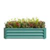 Metal Raised Garden Bed, Rectangle Raised Planter 4√ó2√ó1ft for Flowers Plants, Vegetables Herb Veezyo Green