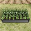 Raised Garden Bed Outdoor, 6√ó3√ó1ft , Metal Raised Rectangle Planter Beds for Plants, Vegetables, and Flowers - Black