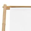 Patio Deck Chair Bamboo and Canvas