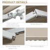 Outsunny 13' x 8' Retractable Awning, Patio Awnings, Sunshade Shelter w/ Manual Crank Handle, UV & Water-Resistant Fabric and Aluminum Frame for Deck,