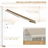 Outsunny 13' x 8' Retractable Awning, Patio Awnings, Sunshade Shelter w/ Manual Crank Handle, UV & Water-Resistant Fabric and Aluminum Frame for Deck,