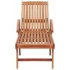Sun Loungers 2 pcs with Beige Cushion Solid Teak Wood