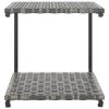 2-Person Patio Sun Bed with Cushions Poly Rattan Gray