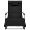 Sun Lounger Textilene Black and Gray