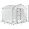 Outsunny 7' x 7' x 6' Portable Walk-in Greenhouse, Pop-up Setup, Outdoor Garden Hot House, Hobby Greenhouse Tent with Zipper Door for Growing Flowers,