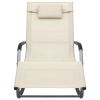 Sun Loungers 2 pcs Textilene Cream and Gray