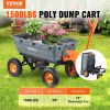 VEVOR Dump Cart, Poly Garden Dump Cart with Easy to Assemble Steel Frame, Dump Wagon with 2-in-1 Convertible Handle