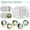 Outsunny 7' x 7' x 6' Portable Walk-in Greenhouse, Pop-up Setup, Outdoor Garden Hot House, Hobby Greenhouse Tent with Zipper Door for Growing Flowers,