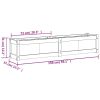 Garden Planters 2 pcs Wax Brown Solid Wood Pine