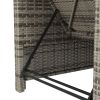 Sun Lounger with Dark Gray Cushion Poly Rattan Gray