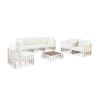 TOPMAX Modern Minimalist 7-Piece Metal Patio Sectional Sofa Set, All-Weather Garden Conversational Furniture Set with Thick Cushions and Coffee Table