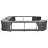 Square Spa Surround Gray 105.5"x105.5" x 21.7" Poly Rattan