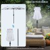 Outsunny Double-sided Patio Umbrella 9.5' Large Outdoor Market Umbrella with Push Button Tilt and Crank, 3 Air Vents and 12 Ribs, for Garden, Deck, Po