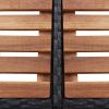 Square Spa Surround Black 105.5"x105.5"x21.7" Poly Rattan