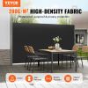 VEVOR Retractable Side Awning 118" x 71", Retractable Patio Screen Waterproof, Retractable Room Divider Black for Privacy, Garden, Outdoor, Patio and