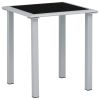 Sun Loungers 2 pcs with Table Aluminum Cream