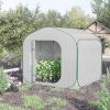 Outsunny 7' x 7' x 6' Portable Walk-in Greenhouse, Pop-up Setup, Outdoor Garden Hot House, Hobby Greenhouse Tent with Zipper Door for Growing Flowers,