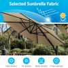 11 FT Cantilever Patio Umbrella, Round Outdoor Offset Umbrella with 360¬∞ Rotation & Tilt Adjustment without Base - Khaki