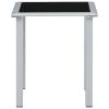 Sun Loungers 2 pcs with Table Aluminum Cream