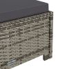 Sun Lounger with Dark Gray Cushion Poly Rattan Gray