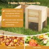 49" x 49" x 10" Raised Garden Bed with Compost Bin and Open-ended Bottom