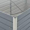 Raised Garden Bed 63"x31.5"x17.7" Galvanized Steel Gray