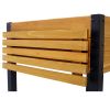Raised Garden Bed, Metal Leg Wood Planter Boxes with Folding Storage Shelf,Elevated Planter Box for Growing Fresh Herbs, Vegetables, Flowers Great for