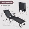 Patio Foldable Chaise Lounge Chair with Backrest and Footrest