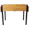 Raised Garden Bed, Metal Leg Wood Planter Boxes with Folding Storage Shelf,Elevated Planter Box for Growing Fresh Herbs, Vegetables, Flowers Great for